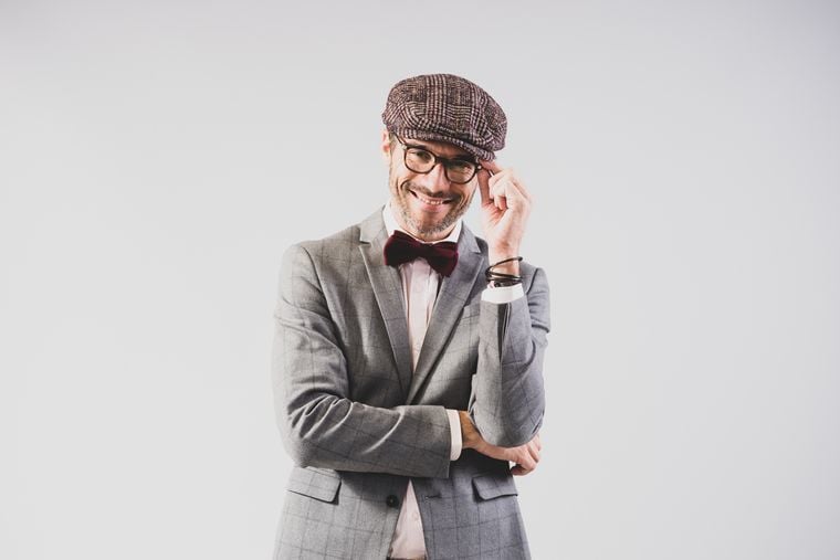 Herren-Flatcap und Anzug Herren-Flatcap und Anzug