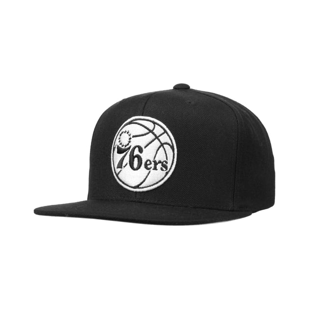 Black and White 76ers Cap by Mitchell Ness 29 95